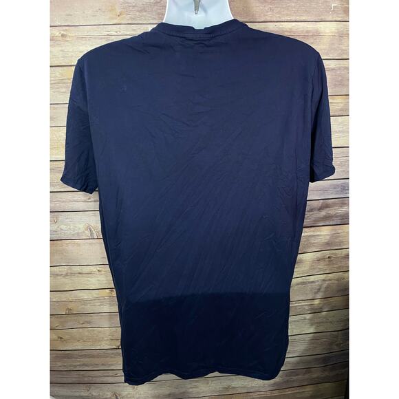 Lacoste V-Neck T-Shirt Men’s Size XL Blue Embroidered Crocodile Logo - Picture 2 of 6